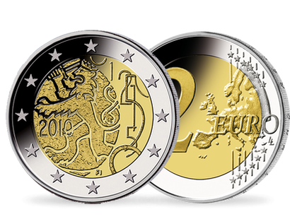 Monnaie de 2 Euros «150 ans de la monnaie finlandaise» Finlande 2010 