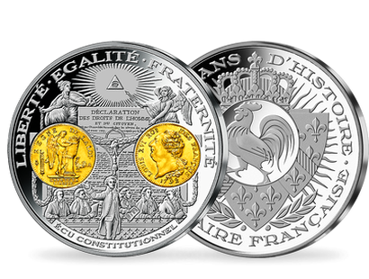 Frappe en argent pur 2000 ans d'histoire monétaire française: «Ecu Constitutionnel Louis XVI»
