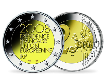 La monnaie commémorative de 2 Euros France "Présidence de l'Union Européenne 2008"