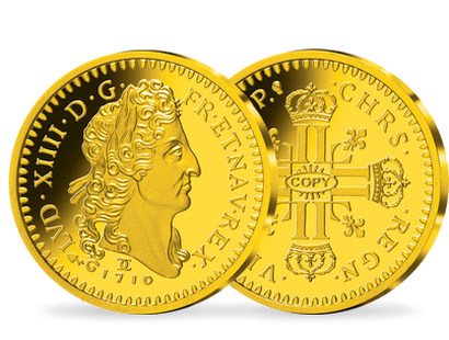 Frappe en or L'Or de la France: « Double Louis d'or au soleil 1710 »