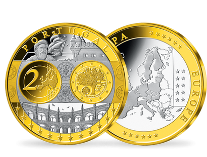 Première frappe en hommage à l'Euro en argent pur: «Portugal»