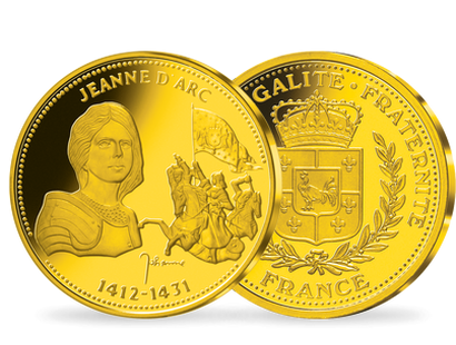 Frappe en or pur Nos Grands Hommes «Jeanne d'Arc 1412-1431»