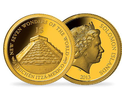 Monnaie de 1 Dollar en or Les plus petites monnaies en or du monde « Chichén Itzá » 2013