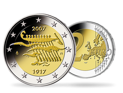 Monnaie de 2 Euros «90e anniversaire de l’indépendance» Finlande 2007