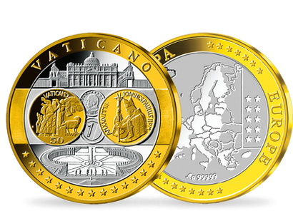 Première frappe en hommage à l'Euro en argent le plus pur: «Vatican»