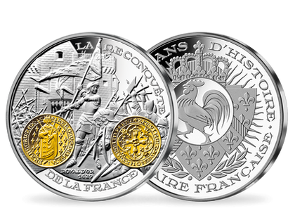 Frappe en argent pur 2000 ans d'histoire monétaire française: «Royal d'or Charles VII 1429»