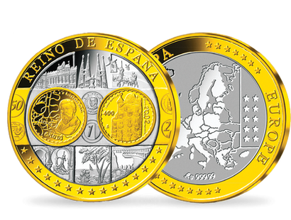 Première frappe en hommage à l'Euro en argent le plus pur: «Espagne»