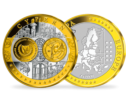 Première frappe en hommage à l'Euro en argent le plus pur: «Chypre»
