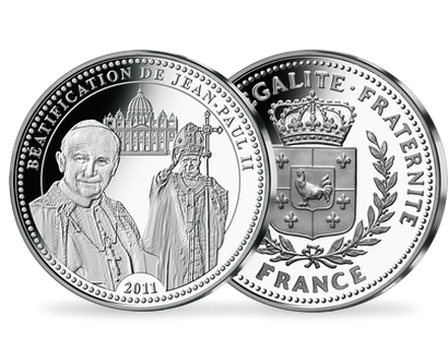 Frappe en argent "Béatification de Jean-Paul II"
