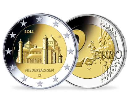Monnaie de 2 Euros «Basse Saxe-église Saint Michel à Hildesheim» Allemagne 2014 