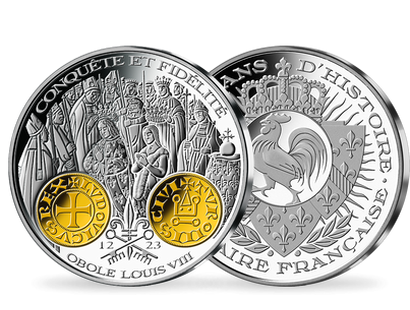 Frappe en argent pur 2000 ans d'histoire monétaire française: «Obole Louis VIII 1223»