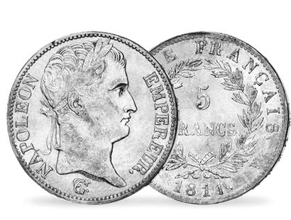 Monnaie ancienne 5 Francs argent Napoléon Empereur