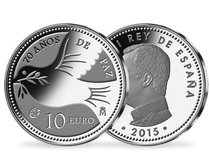 Les Euros en argent Europa «70 ans de paix en Europe» Espagne 2015