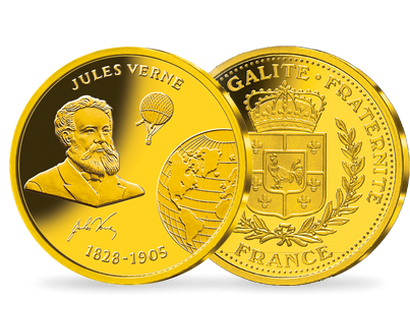 Spécial anniversaire ! La frappe en or pur « Jules Verne 1828 - 1905 »