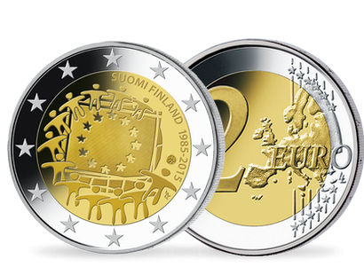 Monnaie de 2 Euros «30 ans du drapeau européen» Finlande 2015