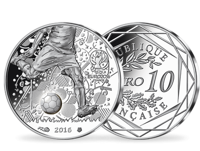 La monnaie française officielle 10€ « UEFA 2016 »