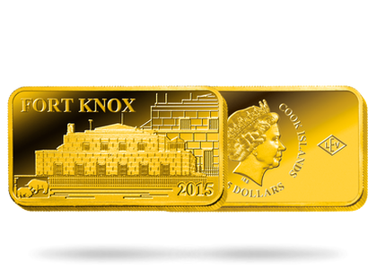 Monnaie Lingot de 5 Dollars en or pur «Fort Knox» 2015
