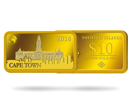 Monnaie Lingot en or pur « La Mairie du Cap » 2016