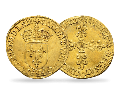 Écu d’or au soleil de Charles IX Premier type 1562 