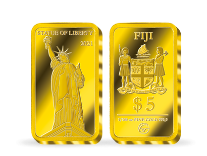 CADEAU GRATUIT: Monnaie-Lingot en or le plus pur «Statue de la Liberté» 2021