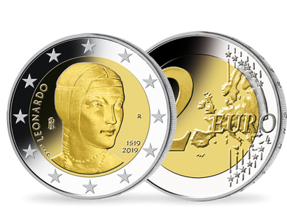 La monnaie de 2€ - Léonard de Vinci 2019 Italie