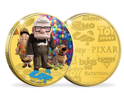 Frappe officielle colorisée & dorée à l'or pur «Disney - Pixar: Là-Haut»