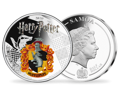 Monnaie officielle argentée et colorisée «Harry Potter - Hufflepuff» 2020