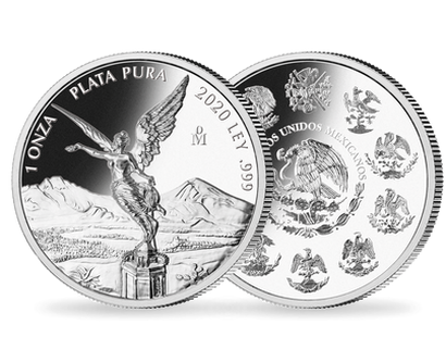 Monnaie d' 1 once d´argent pur « Liberté » Mexique 2020