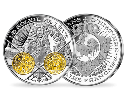 Frappe en argent pur 2000 ans d'histoire monétaire française: «Louis XIV Lis d’or 1656»