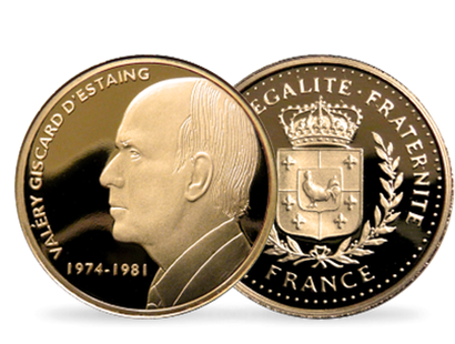 Frappe en or massif «Valéry Giscard d'Estaing 1974-1981»