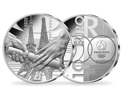 Monnaie de 10 Euros en argent pur «PARIS 2024 - De Tokyo à Paris» 2021