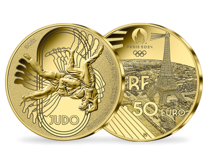 Monnaie de 50 Euros en or pur «PARIS 2024 - Les Sports: Judo» 2021 