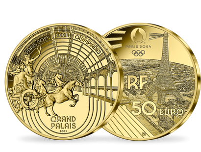 Monnaie de 50 Euros en or pur «PARIS 2024 - Série Héritage: Le Grand Palais» 2021 