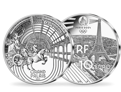 Monnaie de 10 Euros en argent pur «PARIS 2024 - Série Héritage: Le Grand Palais» 2021 