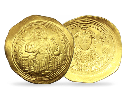 Monnaie byzantine en or pur «Constantin IX» 