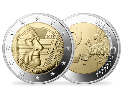 Monnaie commémorative de 2 Euros «Jacques Chirac» 2022 - BE