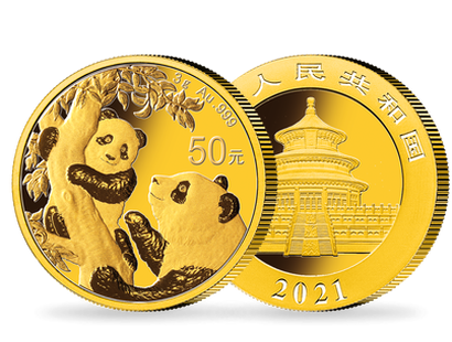Monnaie de 50 Yuan en or «Panda» 2021