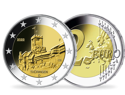 Monnaie 2 Euros « Château de la Wartbourg » Allemagne 2022