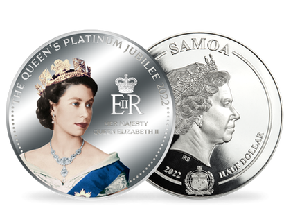 Monnaie argentée «Jubilé 2022 de la Reine Elisabeth II d’Angleterre» 
