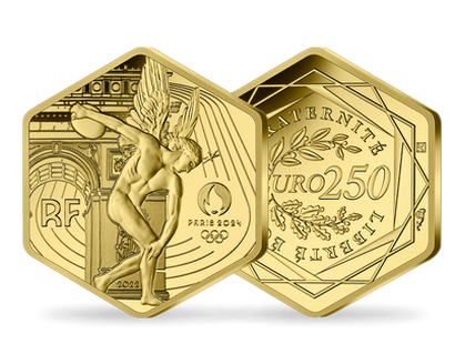 Une monnaie d'investissement en or pur : «250 Euros Génie - Jeux Olympiques de PARIS 2024» 2022
