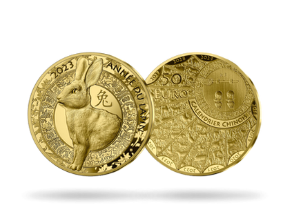 Monnaie de 50€ en or « Année du lapin » 2023 