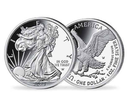 Monnaie d'1 once d'argent pur Etats Unis « L’Aigle Américain 2023 »