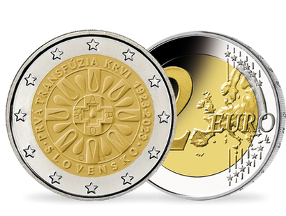 La monnaie de 2 Euros «100 ans de la transfusion sanguine» Slovaquie 2023