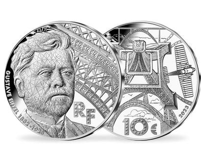 Monnaie 10€ en argent  BE "100 ans disparition de Gustave Eiffel 2023"
