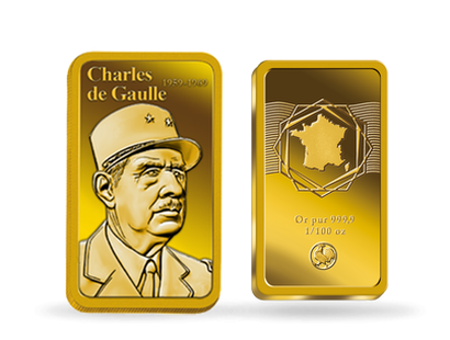 Lingot en or le plus pur « Charles de Gaulle »