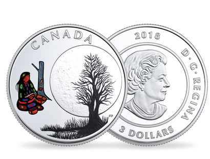 Monnaie de 3$ argent "Les 13 enseignements de la grand-mère Lune - Lune de Sucre" Canada