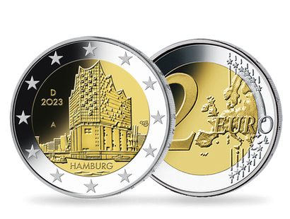Deutschlands 2-Euro-Münze 2023: Elbphilharmonie