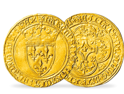 Monnaie ancienne "Ecu d'or à la couronne de Charles VI"