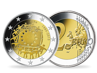 Monnaie de 2 Euros «30 ans du Drapeau Européen» Irlande 2015 