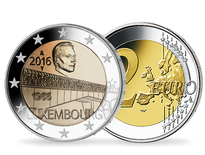 Monnaie de 2 Euros «50e anniversaire du pont Grande-Duchesse Charlotte» Luxembourg 2016  